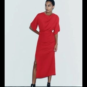Zara belted dress dw collection